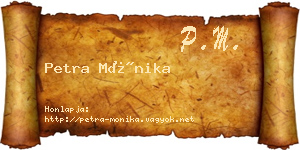 Petra Mónika névjegykártya